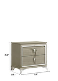 Modern Style 2-Drawer Nightstand Made with Wood & Mirrored Accents B009130148