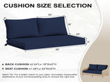 Outdoor Loveseat Cushion Set, 48 x 24 inch, Water Repellent Patio Furniture Cushions Replacement 41417926
