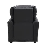 ZUN Kids Recliner Chair Black PVC W311P216907