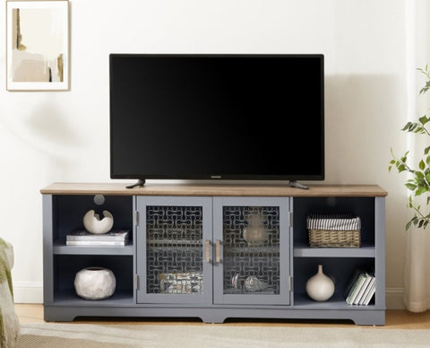 ZUN Modern Farmhouse TV Media Stand, Large Home Entertainment Console, for TV Up to 80'', with Open W1758P147679