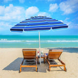 7.2 Feet Outdoor Beach Umbrella with Tilt Mechanism 34695435