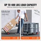 Folding Hand Truck, 2 in 1 Aluminum Design 250-400 lbs Capacity, Heavy Duty Industrial Collapsible 68241134