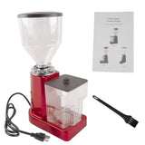 Red Electric Coffee Bean Grinder 35oz Flat Burr Coffee Grinder with 19 Grinding Settings 27997148