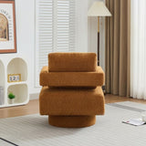 29.13" W Square Swivel Accent Chair, Modern Rotating Arm Chair with Open Back,360 Degree Rotation, W1852P211990