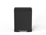 Black 14 Gallons Pedal Trash Can with Soft Close Lid, Removable Inner Bucket & Detachable Wheels, 12811413