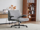 Criss Cross Legged Office Chair with Flip-Up Back Built-In Dynamic Airbag Lumbar Support, Wide Seat 80311048