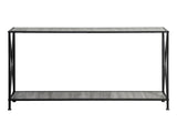 Grey MDF Countertop Black Wrought Iron Base 2 Layers Forked Console Table 58530923