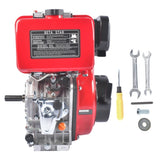 10HP 4Stroke Single-Cylinder Diesel Engine 418CC 6300W Recoil 3600RPM Air Cooled 69080080