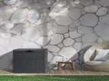 33gal Square Wood & Rattan Plastic Garden Storage Box Gray 76095805