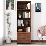 Bookshelf with Drawers, 70.87" Tall, 4 Shelf, Modern, Home Office, Living Room, Study W331P265269