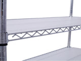 7 Tier Metal Wire Shelving Unit, 2450lbs Heavy Duty Adjustable Storage Rack with Wheels & W465142135