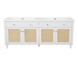 60 Inch Bathroom Vanity with Double Sink , Large Storage Space with 2 Tip-Out Trays / 50396601