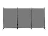 6FT Trifold 160g Polyester Cloth Plastic Foot Carbon Steel Frame Foldable Screen Gray 23785292