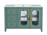 36-inch Bathroom Vanity 2 Soft Close Doors, Solid Wood Frame Modern Bathroom Storage Cabinet N710P223192F