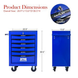 Rolling Metal Tool Chest with 6 Drawers, 20" 6-Drawer Tool Chest Cabinet with Ball Bearing Drawer W1102P298218