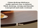 (Walnut Color) Table, 31.5'' Modern Dining Table, Dining Table,MDF Top and Steel Base Tulip W2641P381821