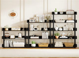 5-Tier Anti-Tipping Open Bookcase with Elevated Legs, Black Display Rack for Home Office 72324254