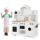 ZUN Kitchen Toy Wooden Kids Kitchen with Washing Machine 86713732