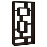 Cappuccino 10-Shelf Open Back Bookcase B062P153823