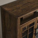 55 inch TV Media Stand with Electric Fireplace KD Inserts Heater,Reclaimed Barnwood Color W1769132634