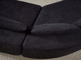 106.3-inch V-shaped modular sofa set in chenille fabric, featuring three throw pillows and two W3505P383964