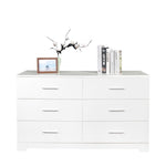 ZUN FCH 6 Drawer Double Dresser for Bedroom, Wide Storage Cabinet for Living Room Home Entryway, White 91140826