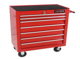7 DRAWERS MULTIFUNCTIONAL TOOL CART WITH WHEELS-RED W1102107324