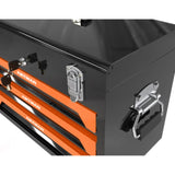 20'' Portable 3-Drawer Steel Toolbox, 4 Layers of Tools with Metal Latches, with Top Storage Tray W1102111198