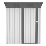 ZUN 5 X 3 Ft Outdoor Storage Shed, Galvanized Metal Garden Shed With Lockable Doors, Tool Storage Shed W2505P175825