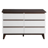 ZUN 6-Drawer Double Dresser with Wide Drawers,White Dresser Bedroom, Wood Storage Chest of Drawers 22534824