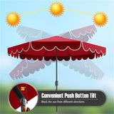 10 Feet Patio Umbrella with Crank Tilt Adjustment - Wine 98988045
