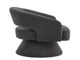Modern Swivel Barrel Chair, Upholstered Velvet Round Accent Chairs,360 Degree Comfy Swivel Chair W2186P178773