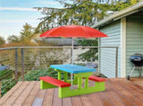 Children Outdoor Picnic Set with Foldable UV Protection Umbrella, Lightweight PP Kids Activity 39776341