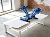 4 Color 1 Station Screen Printing Press, 21.2x17.7in / 54x45cm, 360&deg Rotatable Silk Screen with 66932620