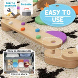 Kids Wooden Balance Beam with 3-8 years old 61790490