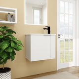 Bathroom Vanity with Sink 22 Inch for Small Bathroom,Floating Bathroom Vanity with Soft Close W99984104