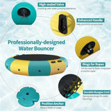 10 Feet Floating Water Trampoline - 330 lbs Capacity, Durable PVC/Oxford Cloth, with 500W Inflator & 39663320