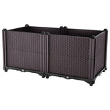 Raised Garden Bed Planter for Outdoor Plants Plastic Planters Box Elevated Garden Boxes Plant Pots 09165596