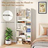 White 6-Tier Bookshelf Wooden Bookcase 82281468