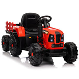 Ride on Tractor with Trailer,24V 400W Powered Electric Tractor Toy w/Remote Control,electric car for W1578P194696