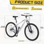 ZUN 29 Inch Wheels Single Speed Mountain Bike, for Men Women Boys and Girls, Front Suspension,Steel W1019P225363