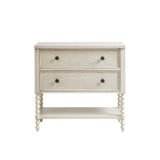 ZUN 2 Drawer Accent Chest Antique Cream See below B03548935