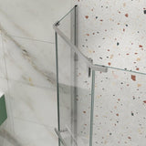 Pivot shower door, with 1/4" tempered glass , 34.75 in. x 72 in. Frameless Neo-Angle Pivot Shower W2122131072