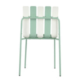 4-Pack Modern Striped Color Block Chairs - Waterproof PP Seat & Sturdy Metal Legs, Indoor/Outdoor W3450P322875