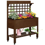 ZUN Wooden Planter、Flower shelf,Wood Planter Box,Wooden Garden Box 46885743