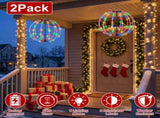 2 Pack Christmas LED Ball Lights, 12in & 16in RGB Light Balls with Remote Timer, 8 Modes & 8 74555864
