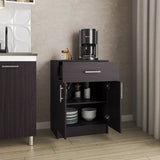 Pantry Organizer Cabinet 33" H, One Drawer, Two Interior Shelves, Two Doors B097P296809