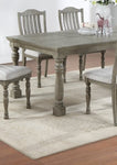 ZUN Light Grey Dining Table Rectangle Dining Table 1pc Table Only Acacia Veneer Dining Room Furniture B011P193970