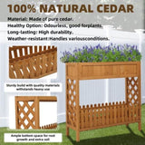 Wooden Planting Box With Storage Shelf 44984713