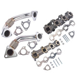 Set of 2 Manifolds with Up Pipes Left Right Fit for GM 6.6L Duramax Diesel 2001-2016 22725778